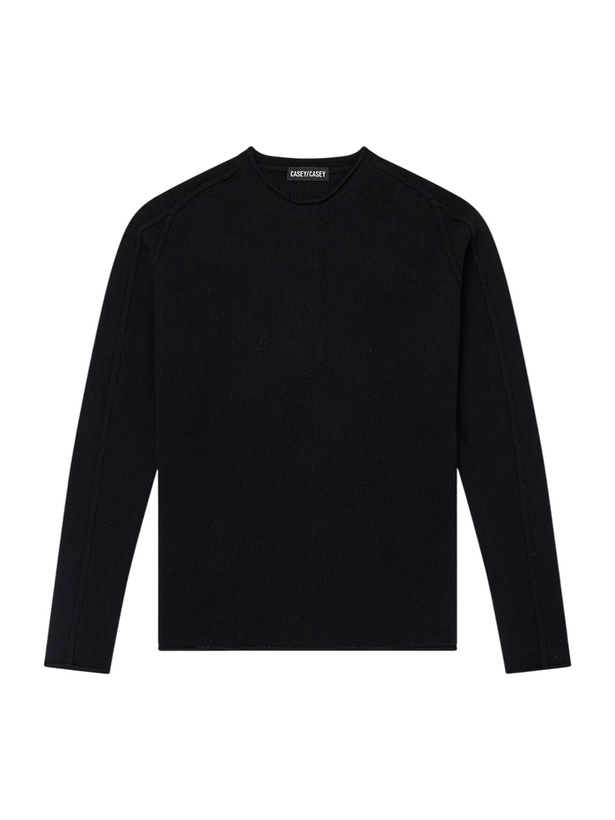 Photo: Casey Casey - Merino Wool and Cashmere-Blend Sweater - Black