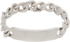 Maison Margiela Silver ID Tag Curb Bracelet