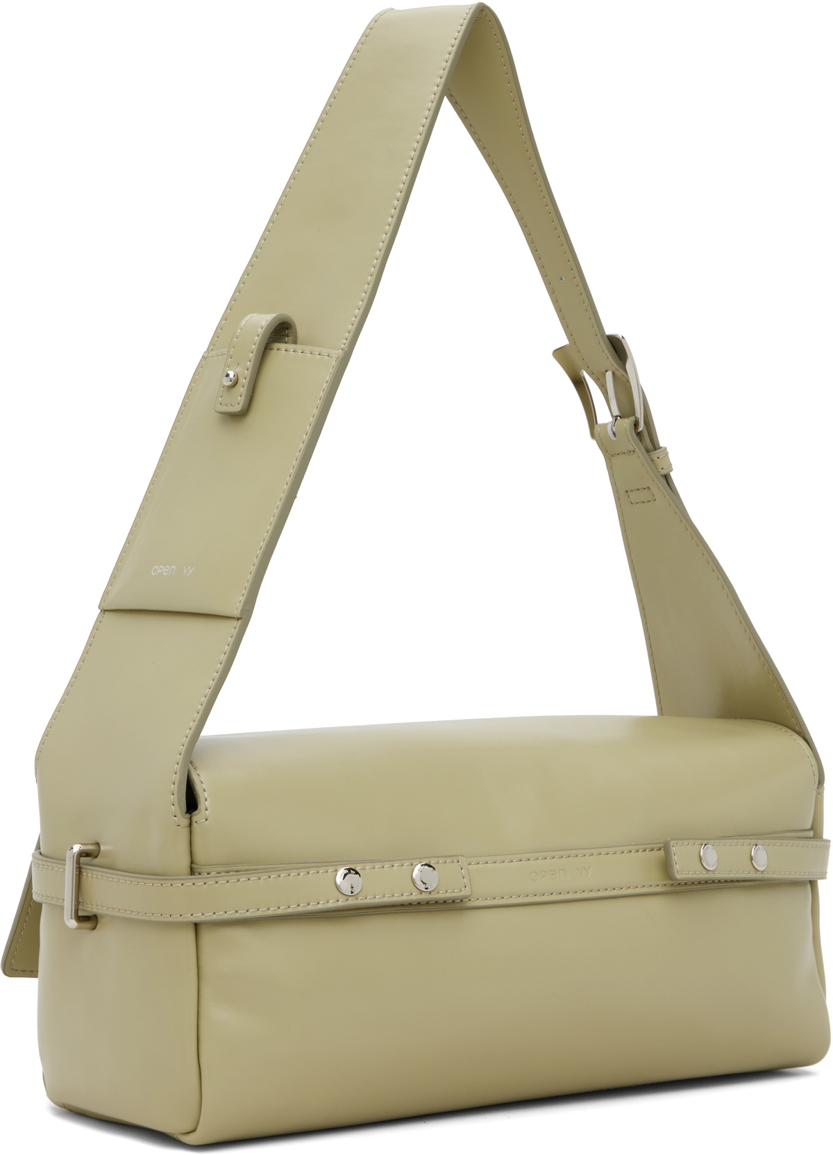 OPEN YY Green Leather Belting Duffle Bag