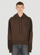 Contrast Panel Hooded Sweatshirt in Brown