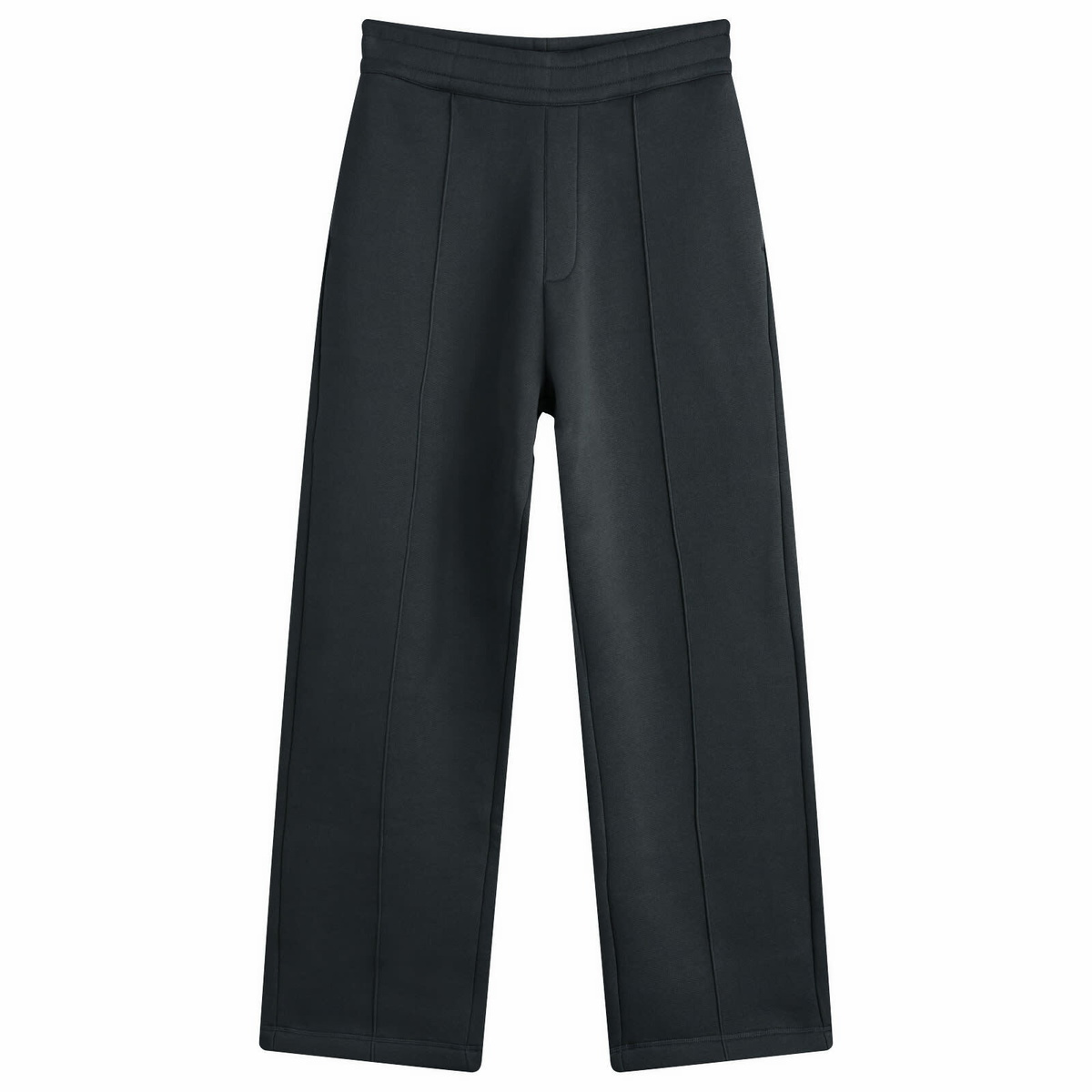 AMI PARIS - Wide-Leg Pleated Pinstriped Wool Trousers - Black AMI