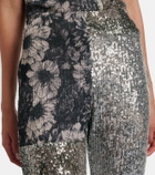 Maison Margiela Sequined patchwork slim pants