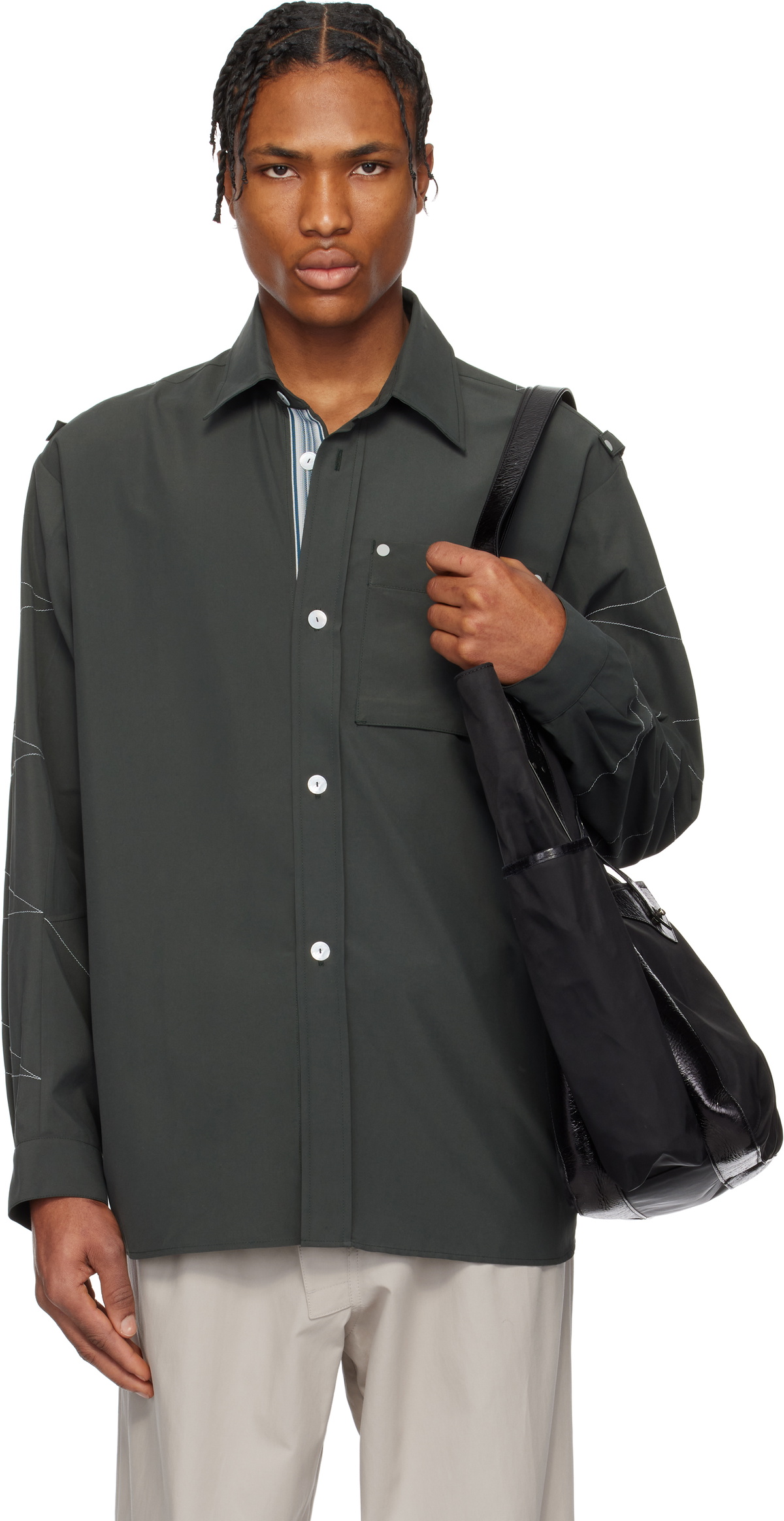 Kiko Kostadinov Green Solva Shirt