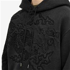 Maharishi Men's 30th Anniversary Dragon Embroided Hoodie in Black