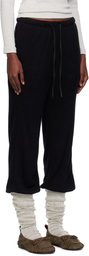 OPEN YY Black Layered Knee Socks Lounge Pants
