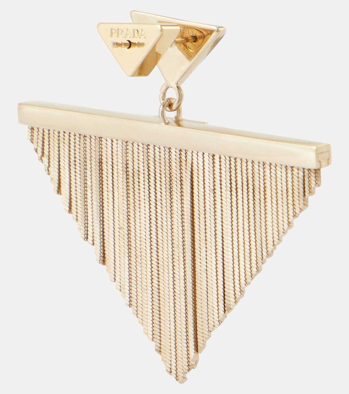 Prada Triangle embellished earrings