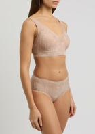 Chantelle Python-effect Stretch-polyamide Briefs - Beige - One Size