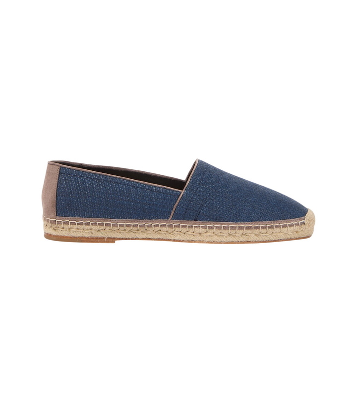 Photo: Brunello Cucinelli Suede-trimmed canvas espadrilles