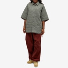 Merely Made Reversible Padded Shirt in Brown Check