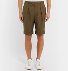 Officine Generale - Cotton-Poplin Shorts - Men - Green