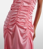 Khaite Raina ruched silk satin maxi dress