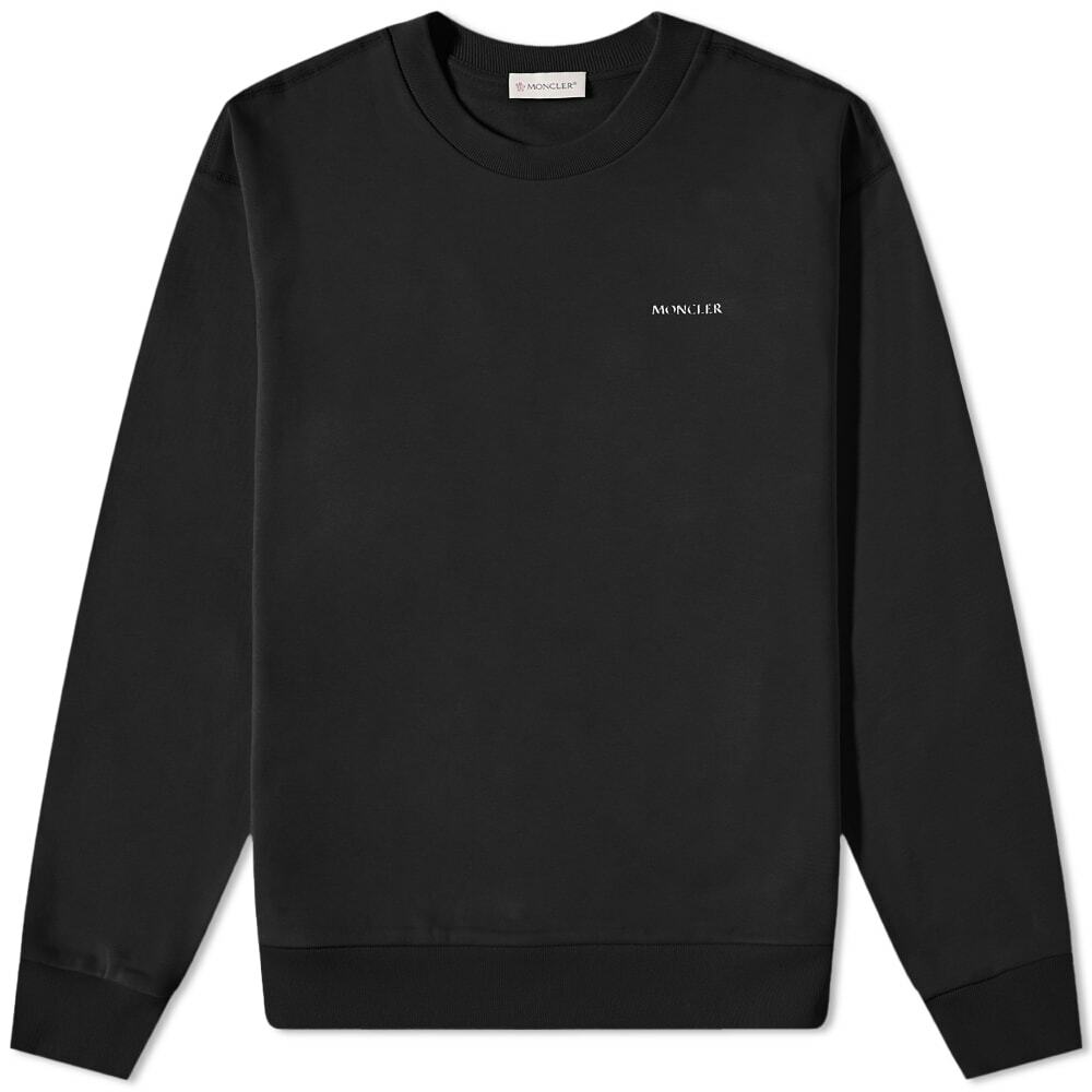 Moncler Men's Logo Crew Sweat in Black Moncler