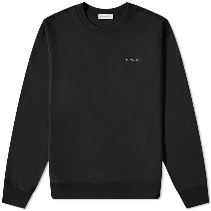 Photo: Moncler Men's Logo Crew Sweat in Black