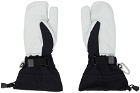 Hestra Black & Off-White Heli 3-Finger Gloves