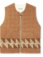 Story Mfg. - Saturn Patchwork Quilted Organic Cotton Gilet - Brown