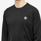 Men's AAPE Now Silicon Badge Long Sleeve T-Shirt in Black