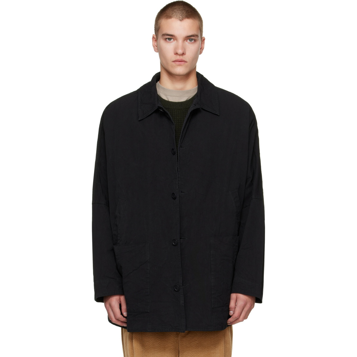 CASEY CASEY Black 3 Pieces Coat CASEY CASEY