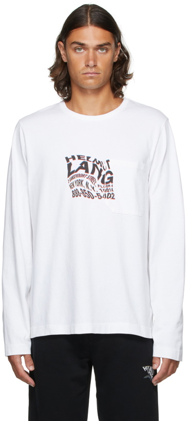 Photo: Helmut Lang White Warp Long Sleeve T-Shirt