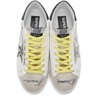 Golden Goose White and Grey Superstar Sneakers