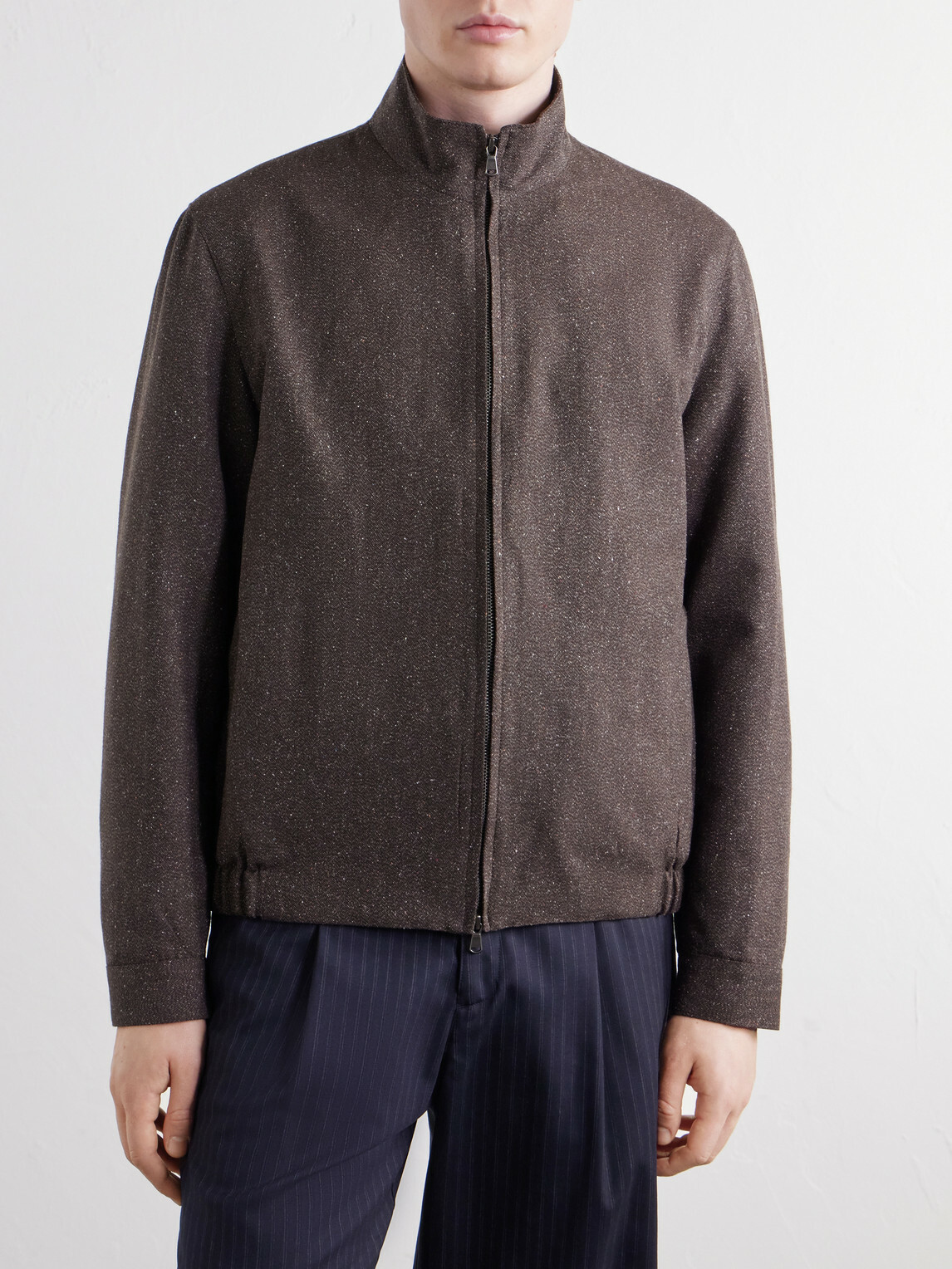 Sunspel - Donegal Wool and Silk-Tweed Jacket - Brown