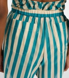 Eres Twins striped cotton voile shorts