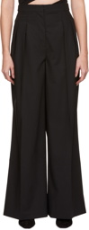 Olēnich Black Pleated Trousers