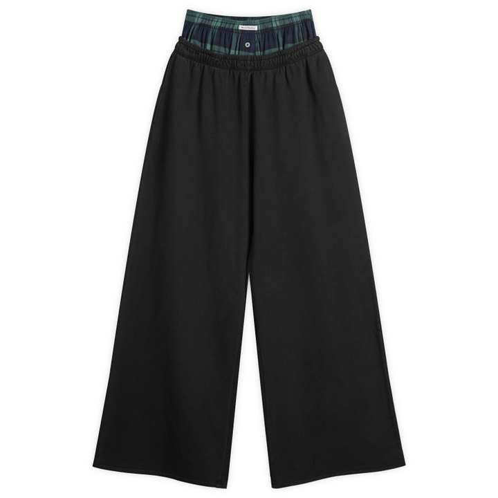 Photo: Acne Studios Women's Felle Sweatpants with Boxers in Black/Green