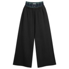 Acne Studios Women's Felle Sweatpants with Boxers in Black/Green