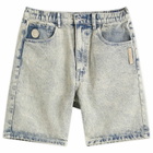 Men's AAPE Loose Fit Denim Shorts in Blue