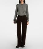 The Row Agnes leather clutch