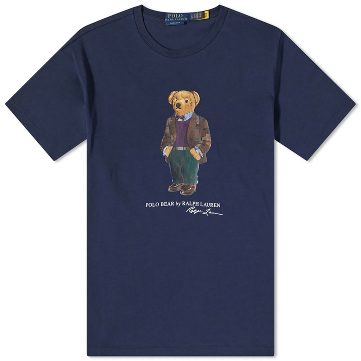 Photo: Polo Ralph Lauren Men's Heritage Bear T-Shirt in Cruise Navy