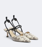 Fendi Colibrì snake-effect leather slingback pumps