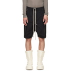 Rick Owens Black Tower Heizer Cargo Shorts