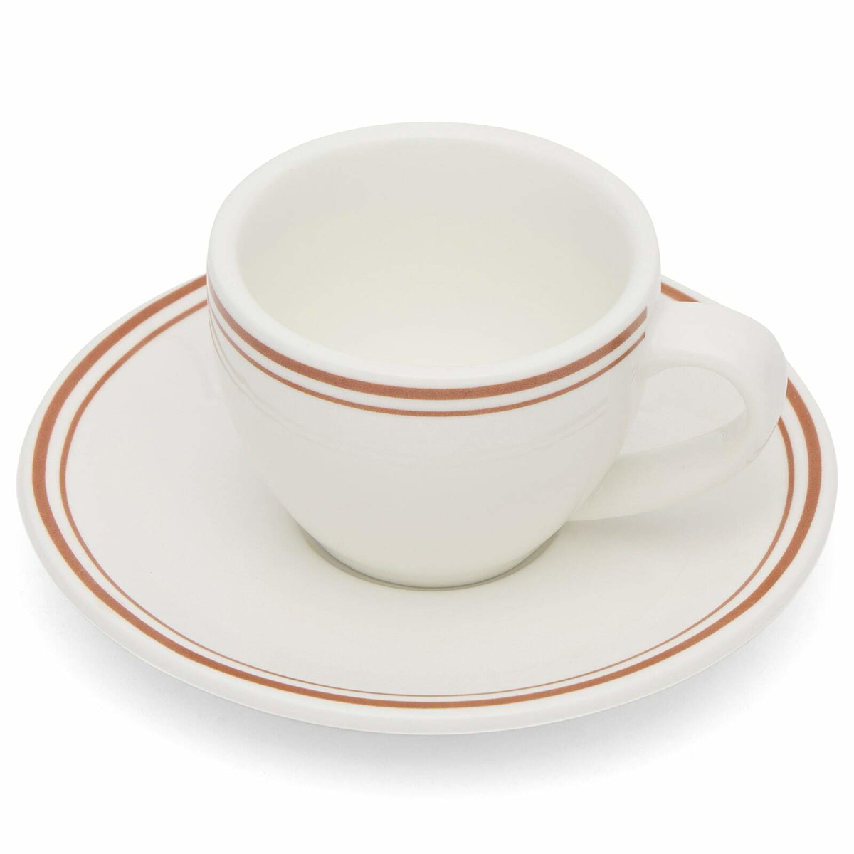 Service Projects Marlow Espresso Diner Cup & Plate in White/Red 