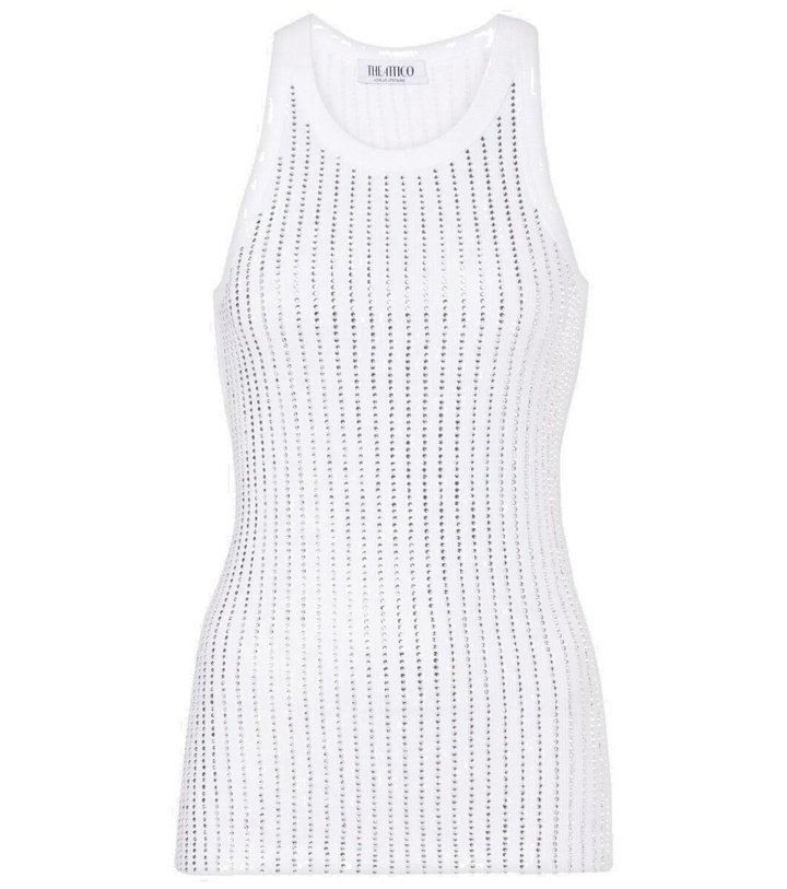 Photo: The Attico Crystal-embellished cotton tank top