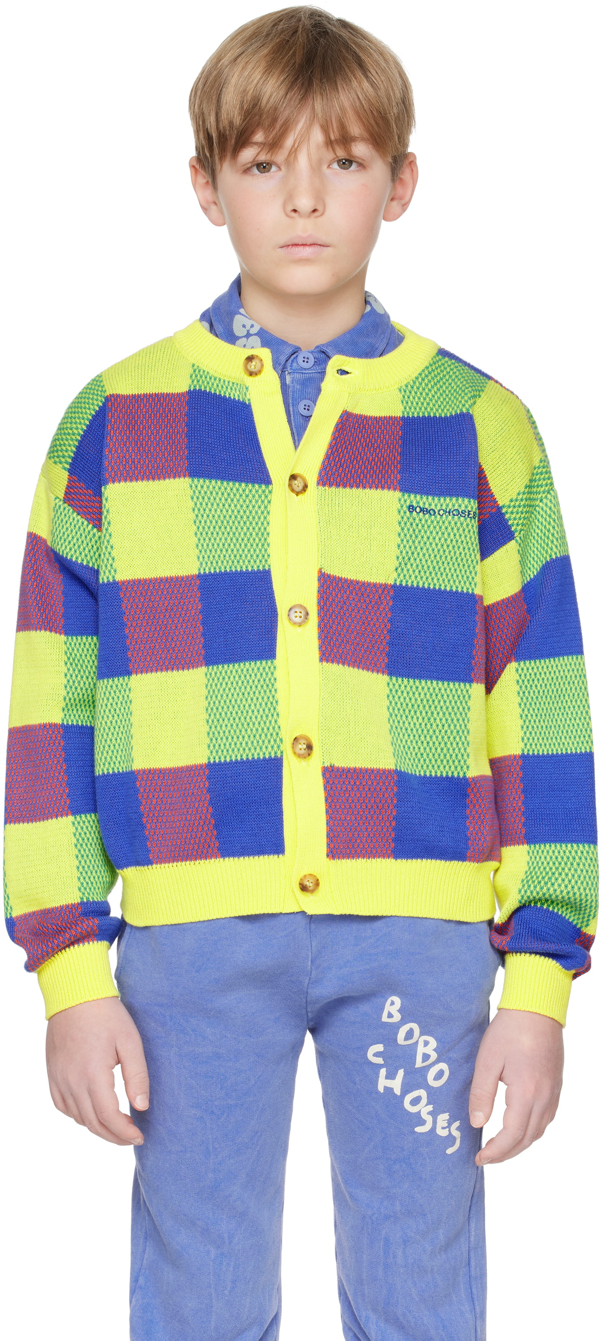 Bobo Choses Kids Color Block Cardigan main image 1