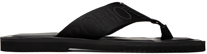 Photo: Emporio Armani Black Logo Tape Sandals