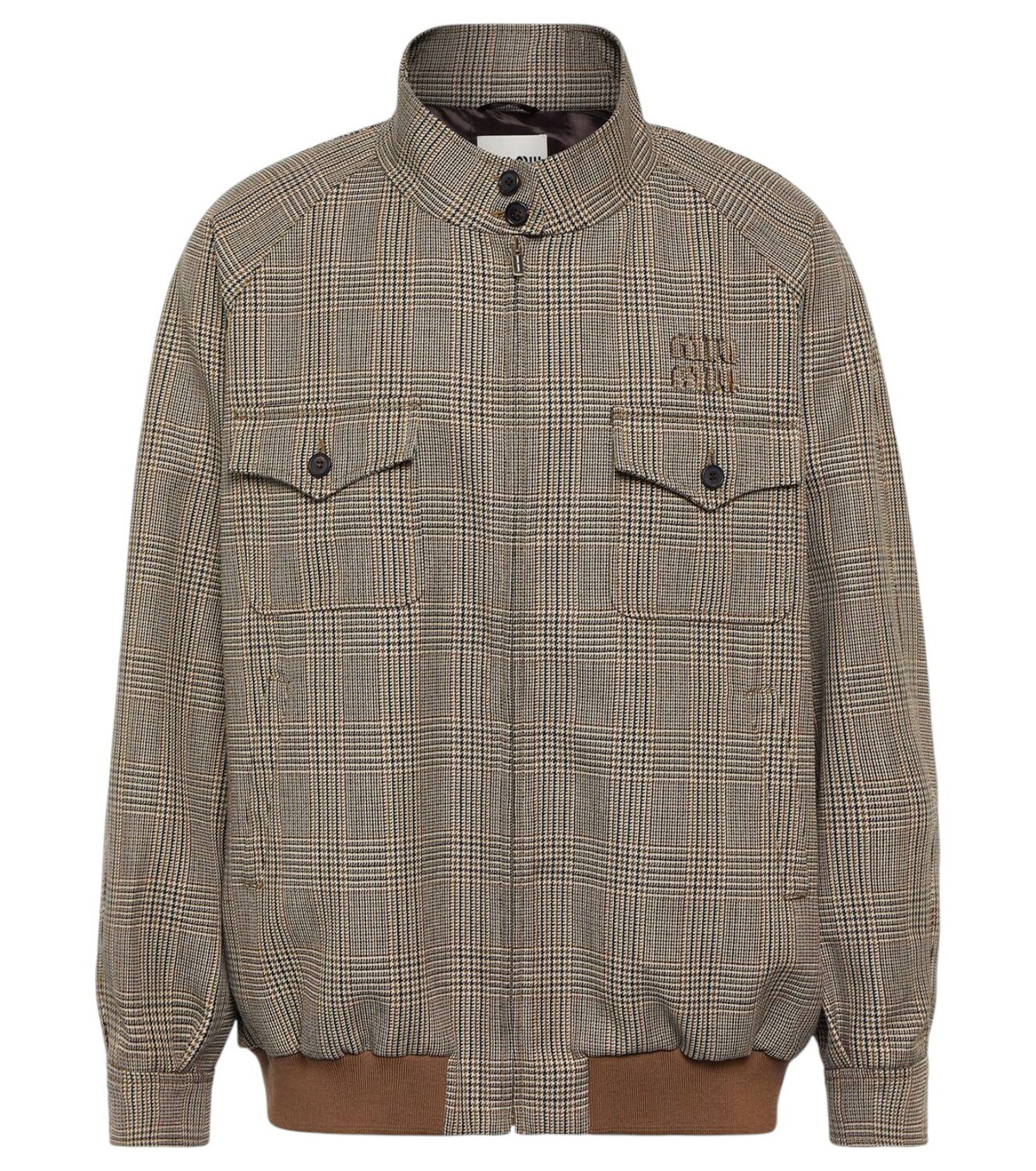 MIUMIU プリンスオブウェールズウールブルゾン Miu Miu Prince of Wales wool blouson jacket Miu Miu
