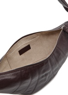 Lemaire Croissant Medium Grained Leather Shoulder bag - Dark Brown - One Size