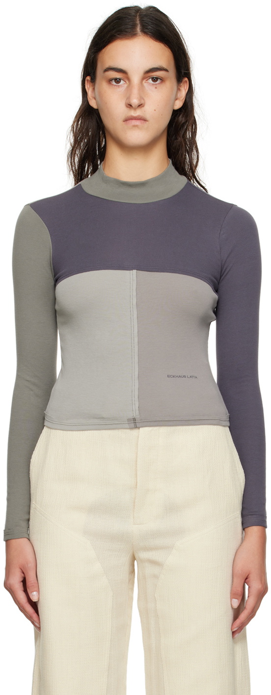 Eckhaus Latta Gray Baby Turtleneck