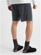 James Perse - Straight-Leg Supima Cotton-Jersey Drawstring Shorts - Blue