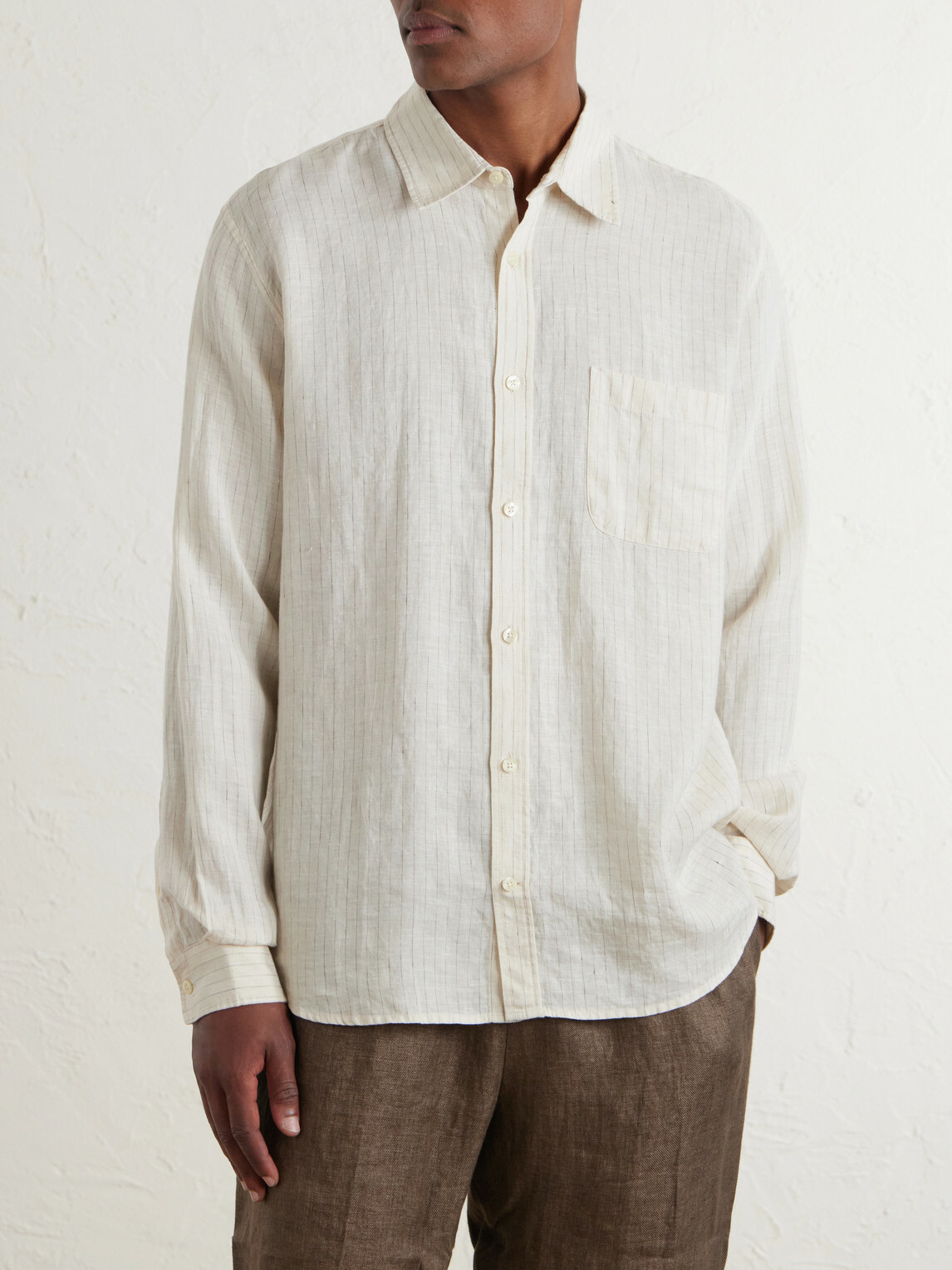 Frescobol Carioca - Telles Striped Linen Shirt - White