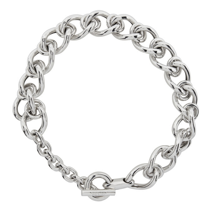 Bottega Veneta Silver Curb Chain Necklace