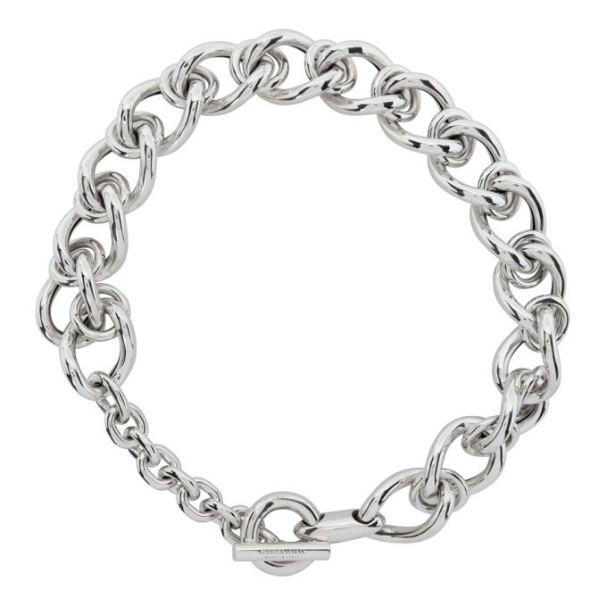 Photo: Bottega Veneta Silver Curb Chain Necklace