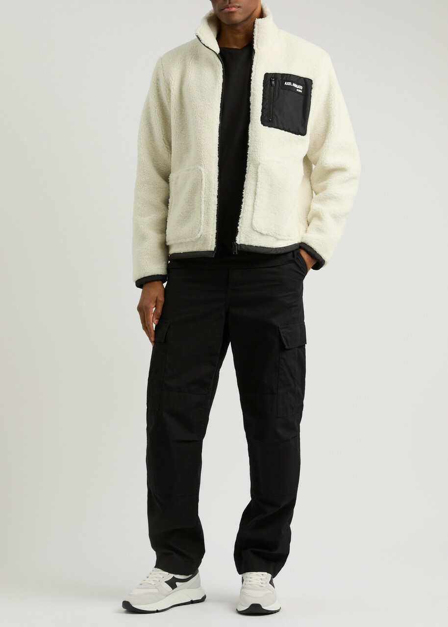 Axel Arigato Billie Panelled Fleece Jacket Ecru