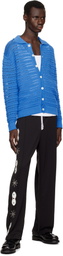 Dunst Blue Open Collared Cardigan