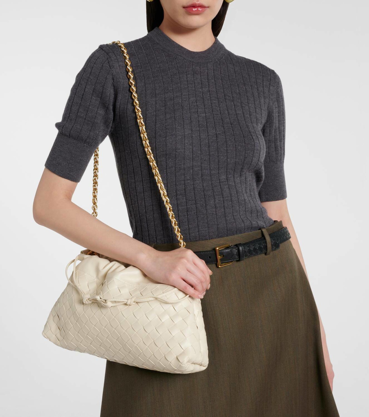 Bottega Veneta Soirée Medium leather shoulder bag Bottega Veneta