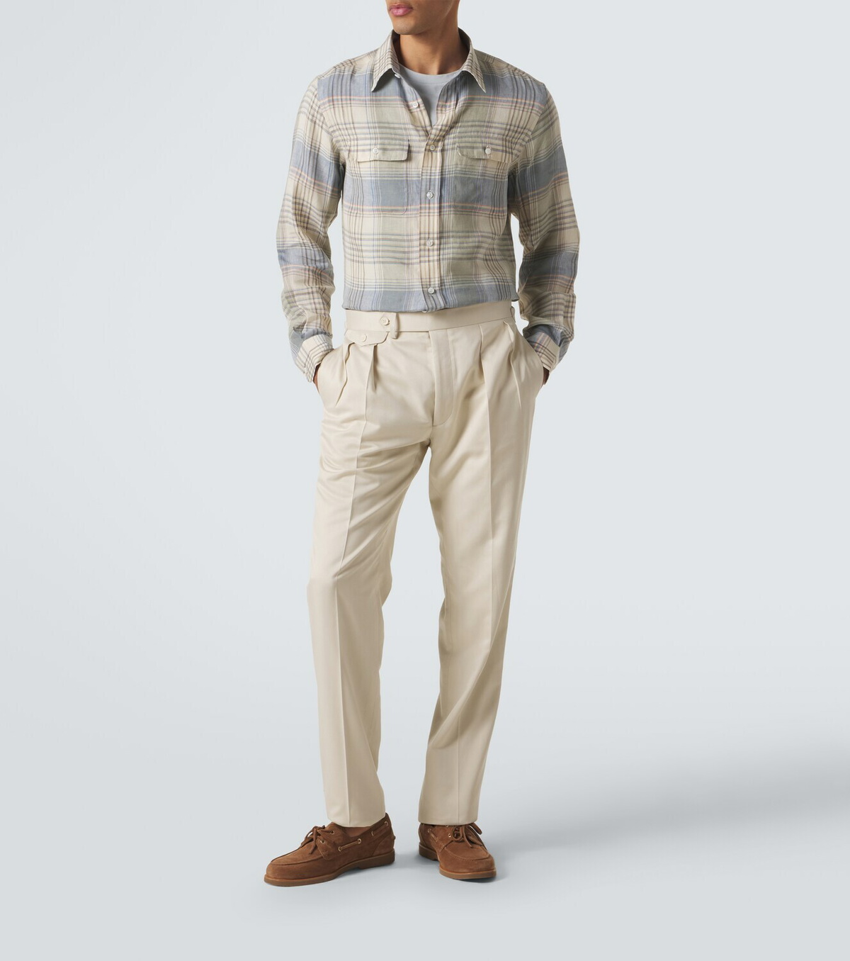 Ralph Lauren Purple Label Plaid linen shirt