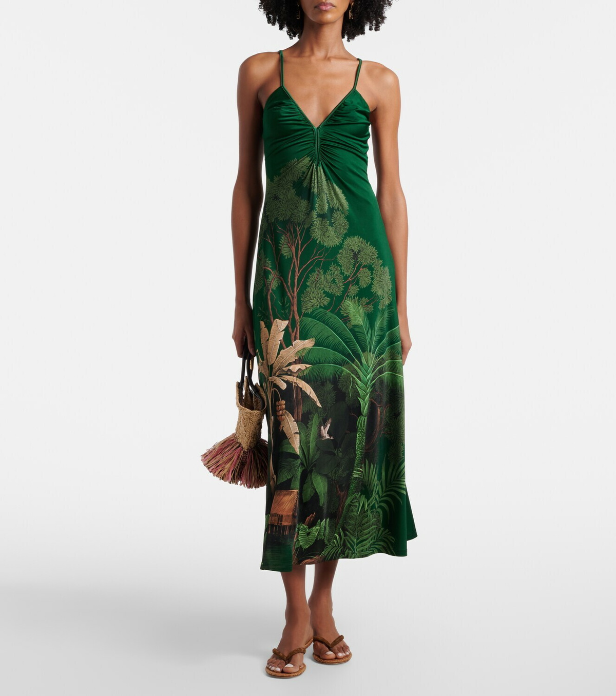 Johanna Ortiz Nuestra Tierra printed jersey midi dress