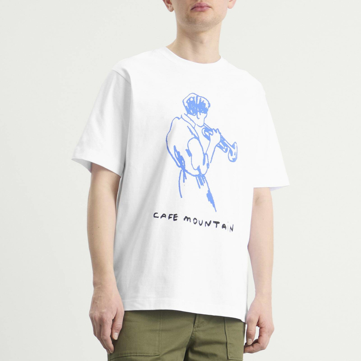 Café Mountain Men's Jazz T-Shirt in Natural